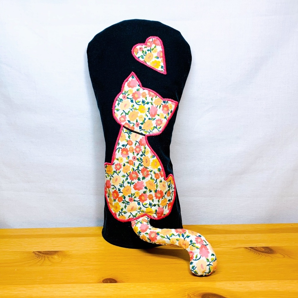 Golf Driver Head Cover Cat Fits up to 460 cc Handmade By Shizu